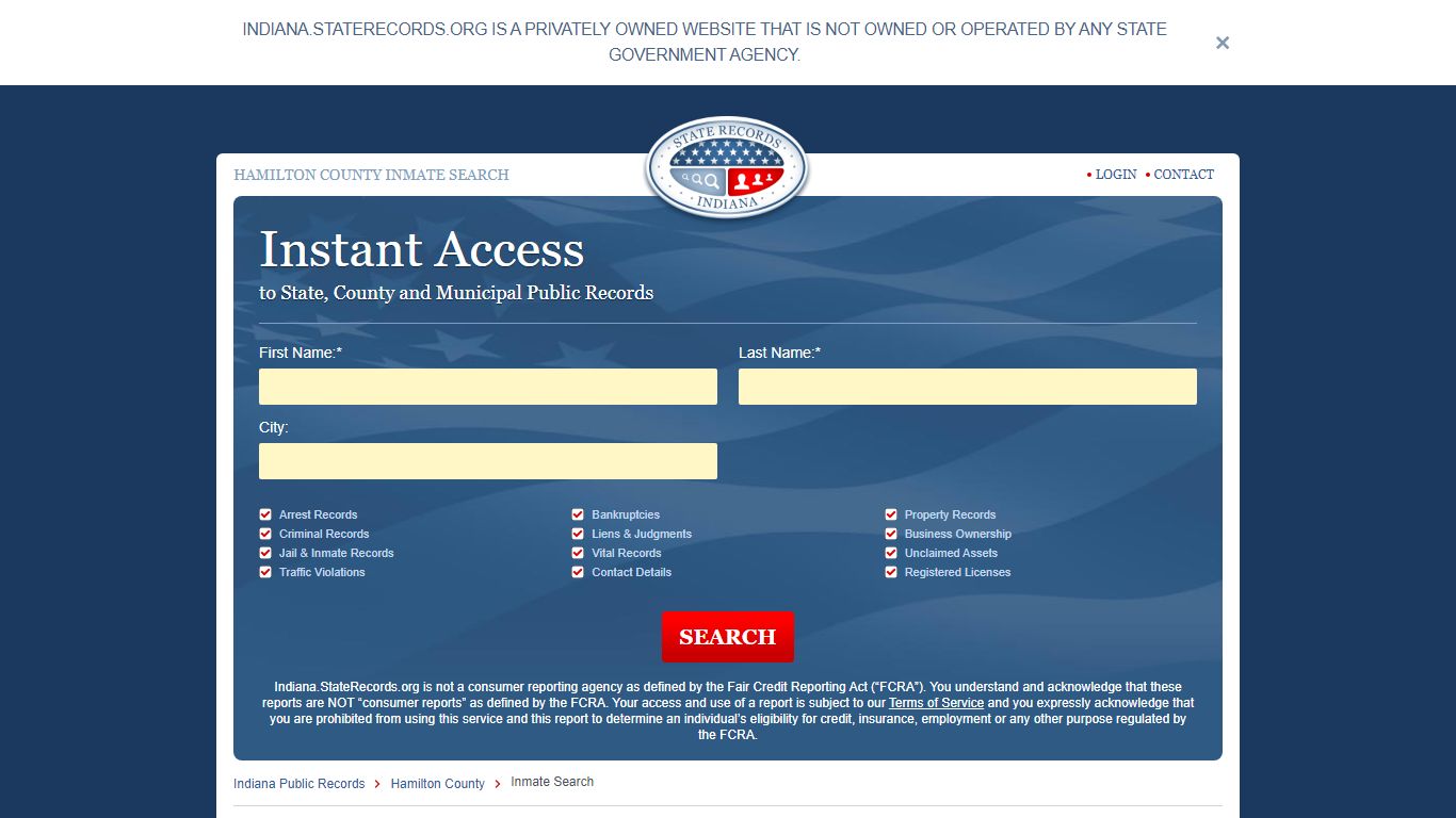 Hamilton County, Indiana Inmate Search | StateRecords.org